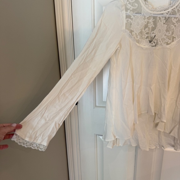 New! For Love and Lemons Ellery lace Blouse White NWT 45756 - Picture 8 of 15